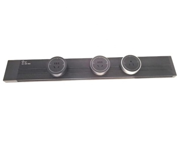 IGercn 3 Banden -Power Socket und DIN Rail Socket 60 cm Verlängerungsschaltsystem in grau schwarzem Silber