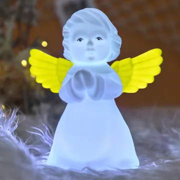 Rechargeable Silicone Table Lamp: Cherub Night Light Toy for Children 7 Years Old