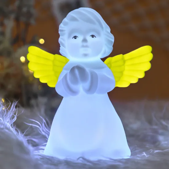 Rechargeable Silicone Table Lamp: Cherub Night Light Toy for Children 7 Years Old