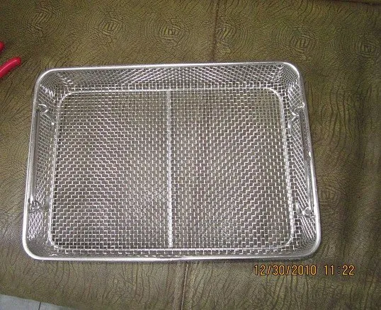 Sus304 High Quality Stainless Steel Woven Wire Mesh Basket For Storage