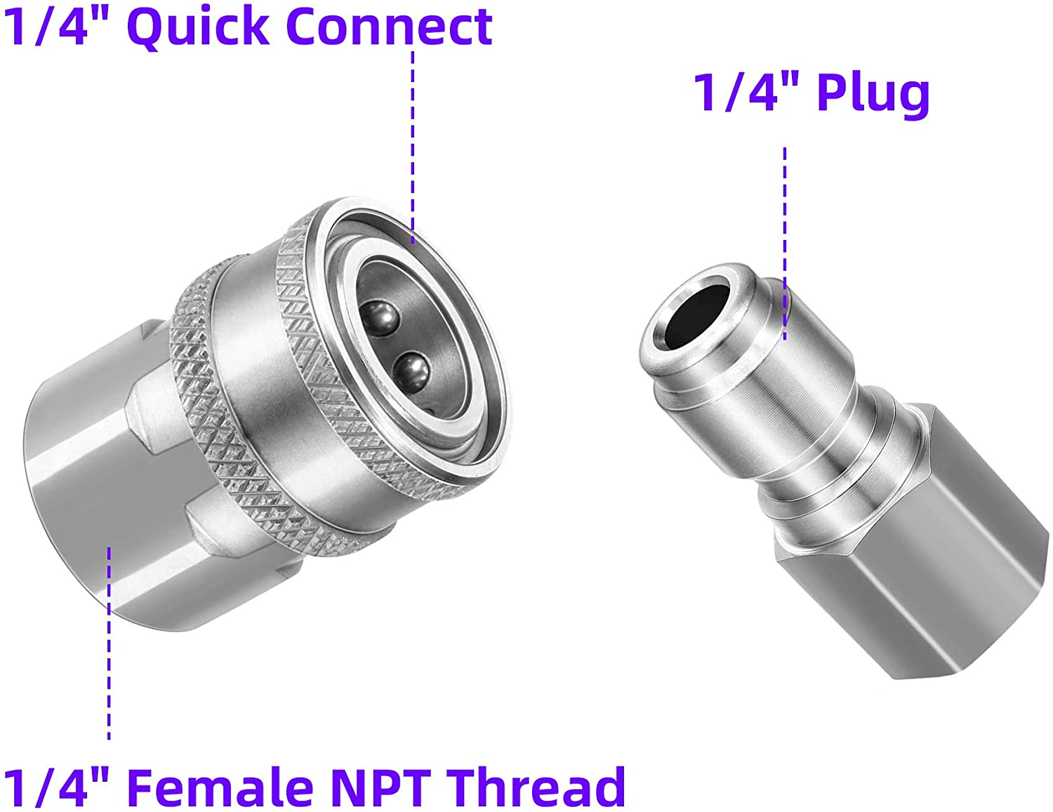 Neuankömmlinge Neueste Design Car Wäsche Edelstahl Silberadapter