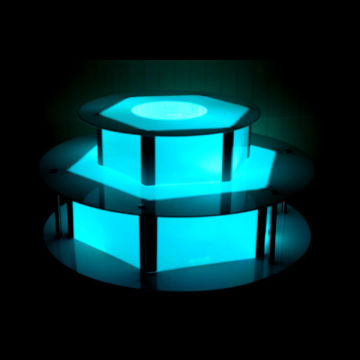 CHOCOLAZI ANT-8145L Auger 3 tiers commercial chocolate fountain food grade polypropylene led light base stand