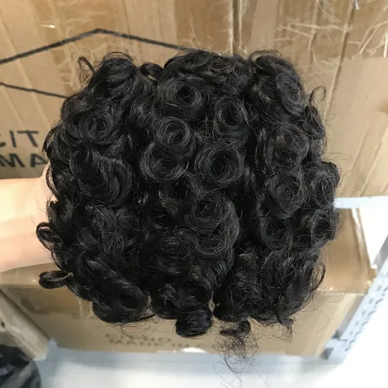Accept Paypal cuticle aligned peruvian hair weave, new style 6inch 100 femi human hair, flower curl hair pieces for black women