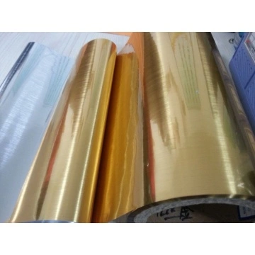 China PET hairline Film, mirror reflective film,copper coated PET film