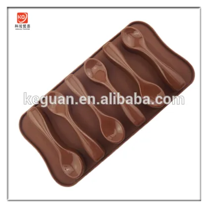 S-A003 popular nice design spoon shape plastic chocolate mould