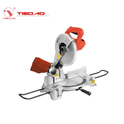 Tiedao Professional Factory Price 255mm 2200W Sliding Compound Corded Miter Saw for Aluminium Cutting