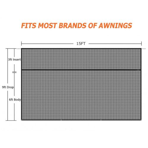 RV Awning Sun Shade Screen Shade Complete Kits