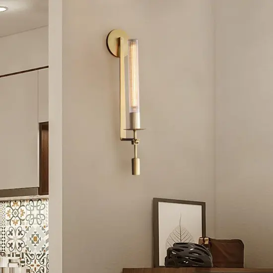 INSHINE Glass Gold Brass Wall Lamp