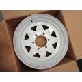 Wholesale 13x4.5 5 trous roues de remorque de couleur blanche