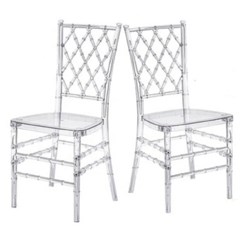 Wholesale High Quality Transparent Plastic PC Chiavari Stacking Tiffany Chairs for Banquets and Weddings