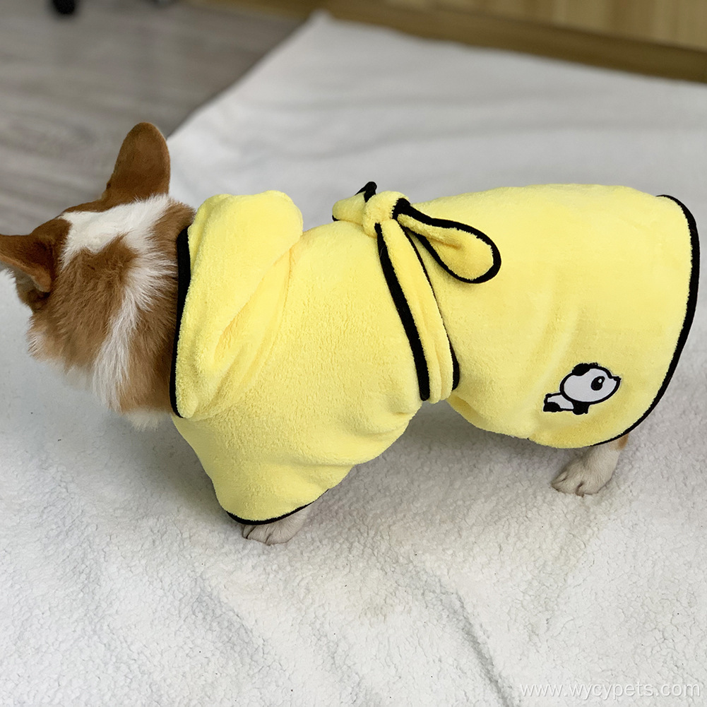 Hooded Quick Drying Super Absorbent Pet Bathrobe