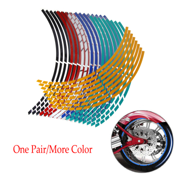Reflective Rim Tape - 16 Pcs 17''-18'' Motorcycle & Car Tire Stickers