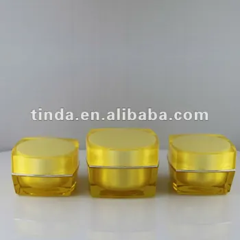 30g,50g,80g,square yellow skin bleaching cream amber plastic acrylic jar