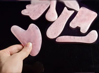 Rose quartz Facial Massager Boards Gua Sha Board