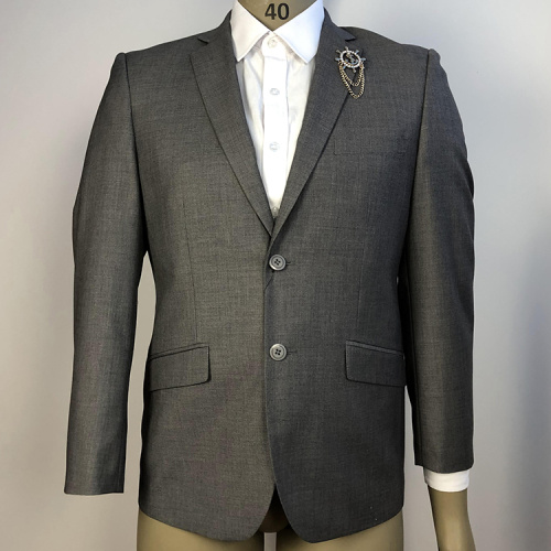 directly grey single-breasted office men wedding suits