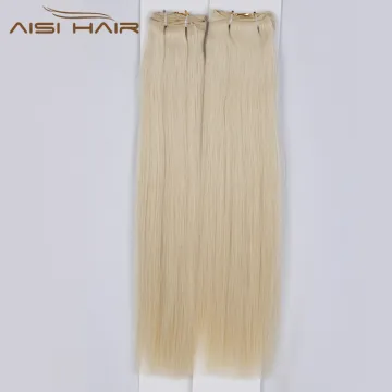 Aisi Hair 10A Brazilian Unprocessed Double Weft Blonde  Human Hair Bundles Double Drawn Human Hair Extension For Women