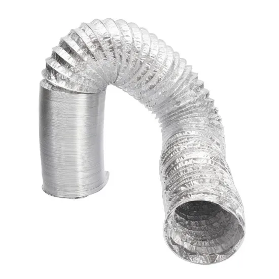 Glosok Factory Direct 85mm PVC Aluminum Foil Flexible Air Duct for HVAC Systems