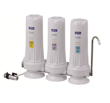 Three Stage Triple Water Filter Counter Top Purifier
