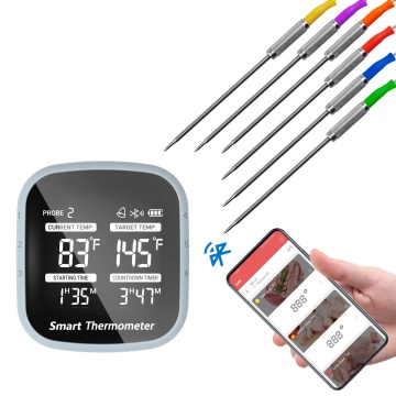 ROKTOOLS Wireless Meat Thermometer with 6 Probes for BBQ and Kitchen Use