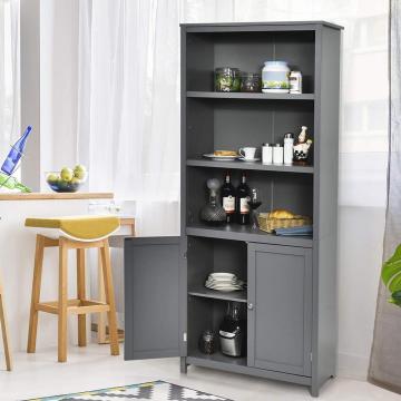 Standing Shelves Wooden Bookcase With Storage