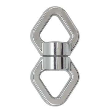 Jensan Chrome-plated Steel Rotating Connection Swivel Carabiner Hook for Aerial Yoga: High-Quality Fitness Equipment