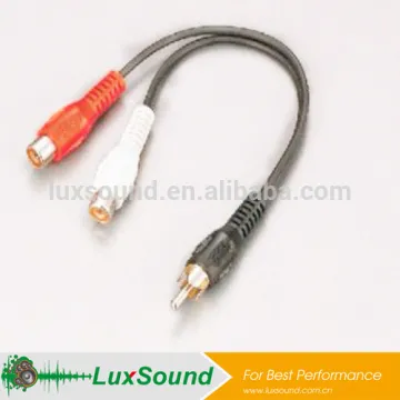 AV cable, RCA male to 2RCA female A/V cable