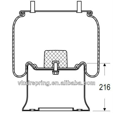 HENDRICKSON Y507782 natural rubber air spring/ 1R14-758 air suspension spring parts for OEM Piston steel
