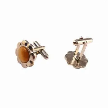2013 New Zinc Alloy Blank Flower Cufflinks, Made of Stainless Steel