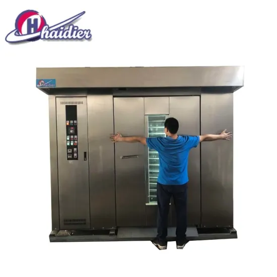 China Commercial 64 Tray Diesel Food Machinery Baking Rotary Oven