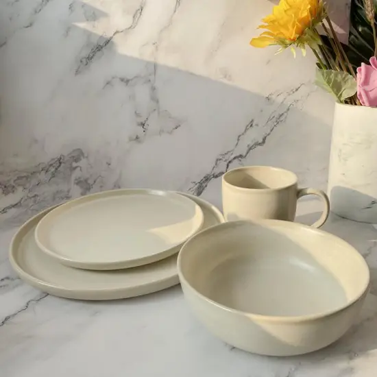 Yellow stoneware color glaze tableware