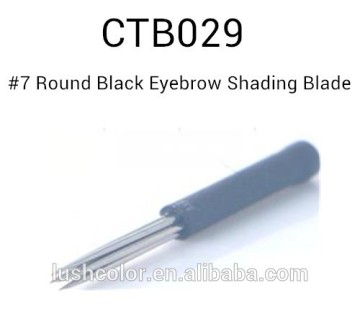 #7 Round Black Permanent makeup microblading eyebrow embroidered shading blade