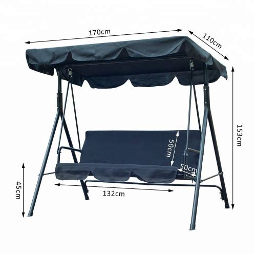 Modern Shoe Rack Outdoor 2-Seat Striped Patio Swing with Canopy Manufactory