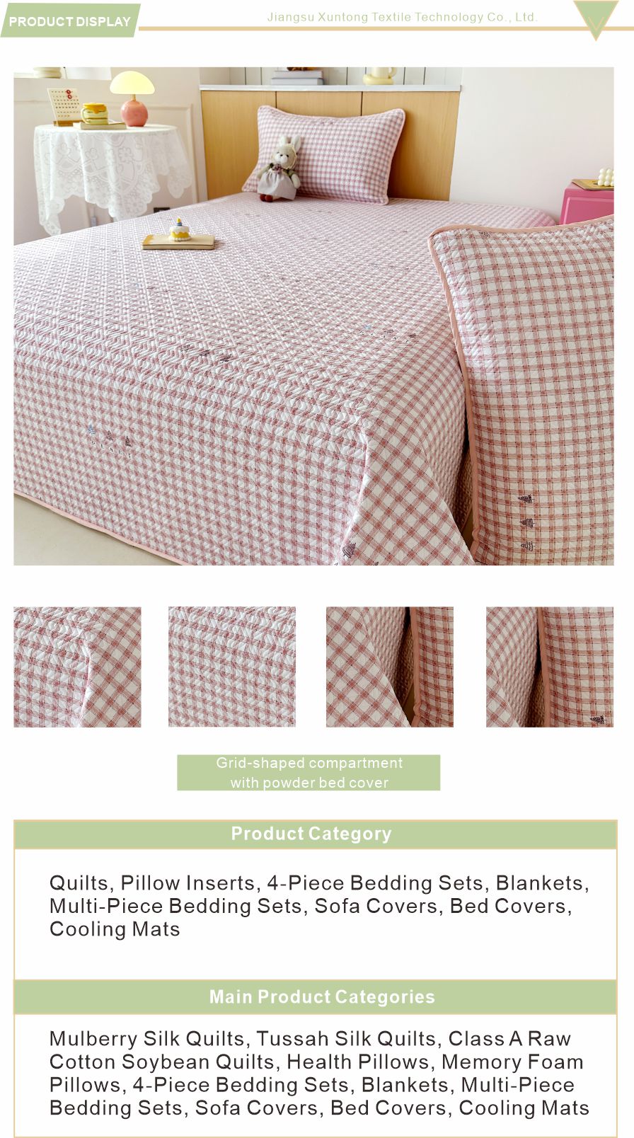 Washed Cotton Bed Cover Non Slip