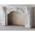 Luxury Living Room Classic White Marble Mantelpiece