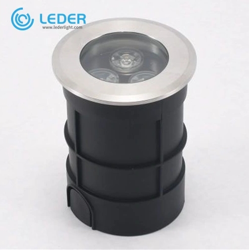 LEDER 3W Black Led Inground Light