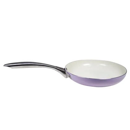 High Quality Ceramic Flat Bottom Stainless Steel Long Handle Non-Stick Frying Pan