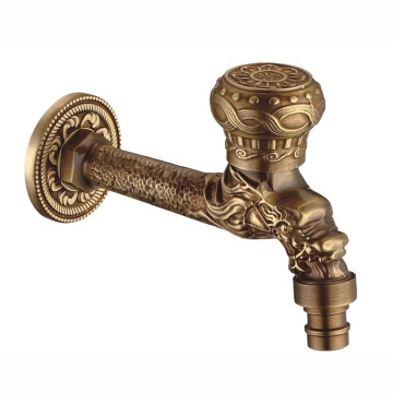 Factory Low Price Antique Brass Bibcock Taps for Washing Machines - 1/2\" & 3/4\