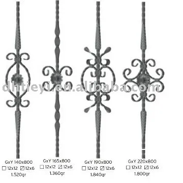 wrought iron component, wrought iron bar, wrought iron part