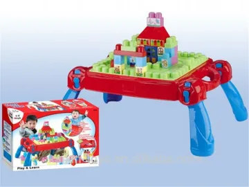 Multifunctional ABS Plastic Learning Table Building Block study table EN71/6P
