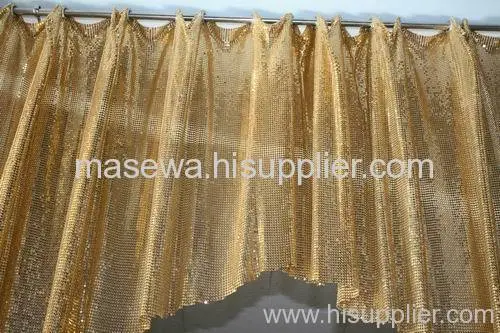 Golden Metal Mesh Screen Room Divider 