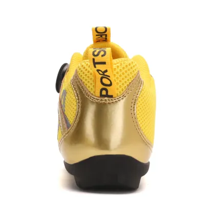 Classic Cycling Shoes: Breathable Men's Lockless Road Bicycle Shoes and Women's Non-Slip Rubber Sole Sneakers