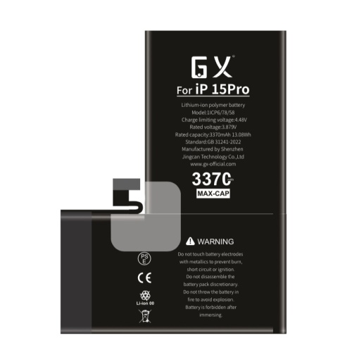 GX az Apple 15PRO -hoz, nagy kapacitású akkumulátorral