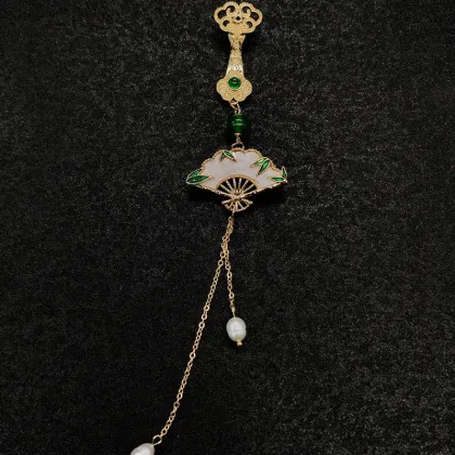 Ancient Style Ruyi Pearl Brooch for Corsage and Cufflinks
