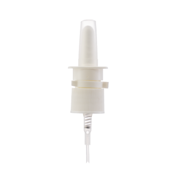 20/410 White Ribbed Nasal Sprayer Pump With Clip Bold Model