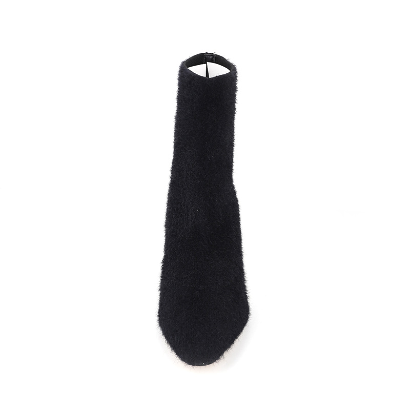 Warm Woolen High-Heel Ankle Boots