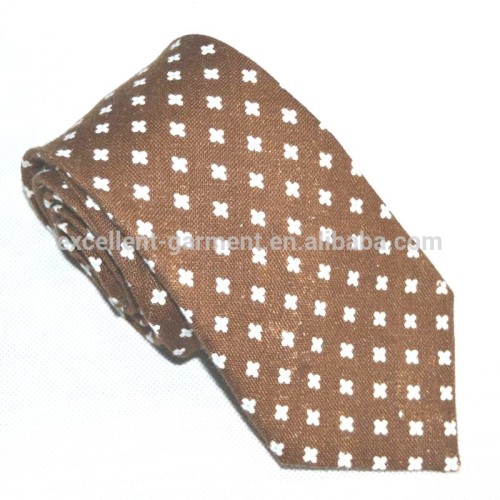 custom linen printed necktie for man