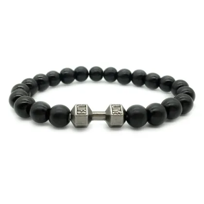 Natural Black Volcanic Lava Stone Ruigang Bracelet