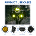 LIUHJG 6-LED 4 Inch Off-Road Motorcycle Spotlight with Yellow Cover White Light Spot light for ATV UTV