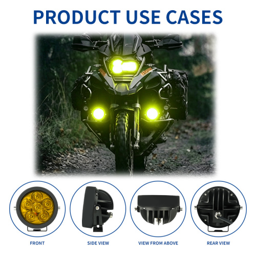 LIUHJG 6LED 4 Inch Off-Road Motorcycle Spotlight