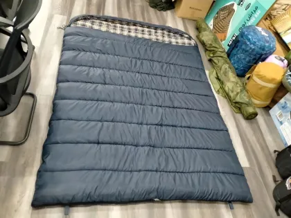 6kg Cotton Flannel Double Sleeping Bag for Cold Winter Family Camping